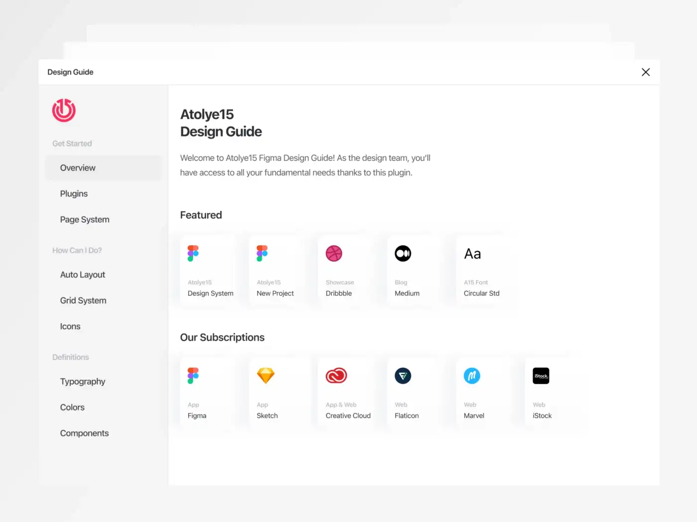 A Figma plugin screen prepared for Atolye15.