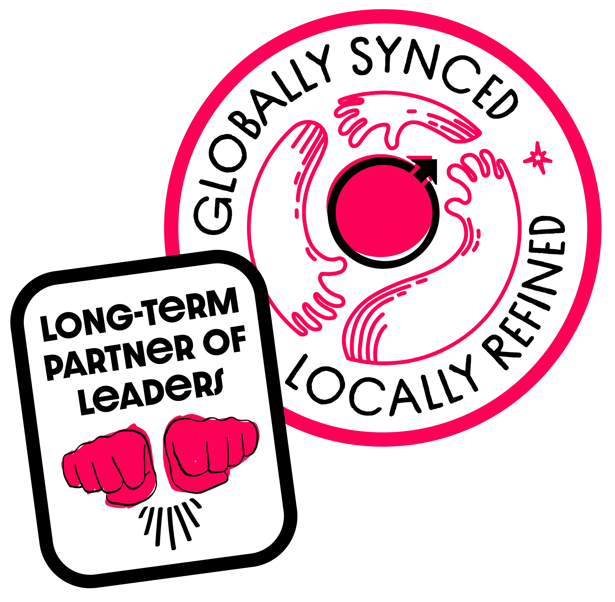 A badge reading 'Next-Level E-Commerce,' accompanied by a circular icon labeled 'Powered by Smart Tech' with a target graphic.