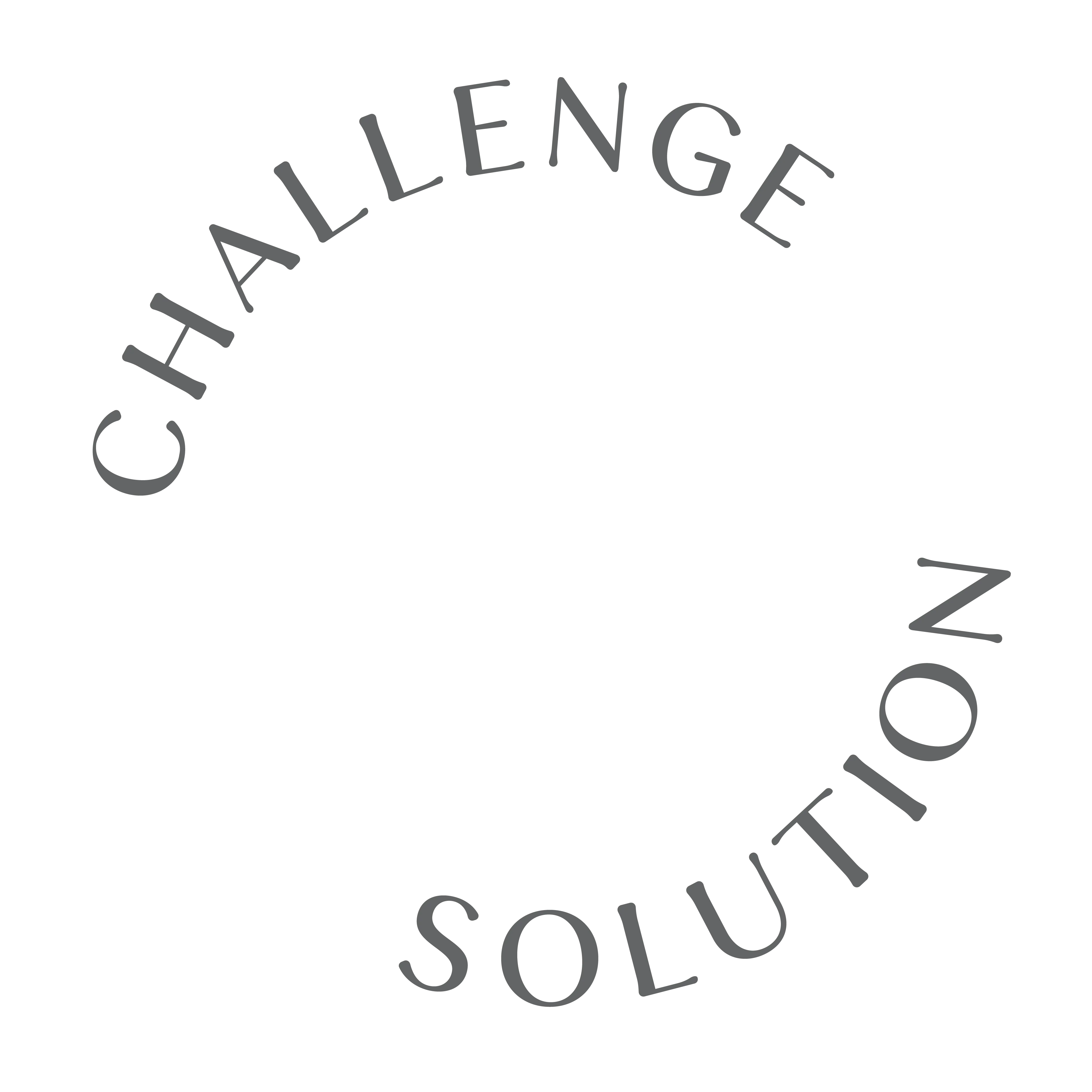 Blue circular badge with 'NEW CHALLENGE' around a starburst center.