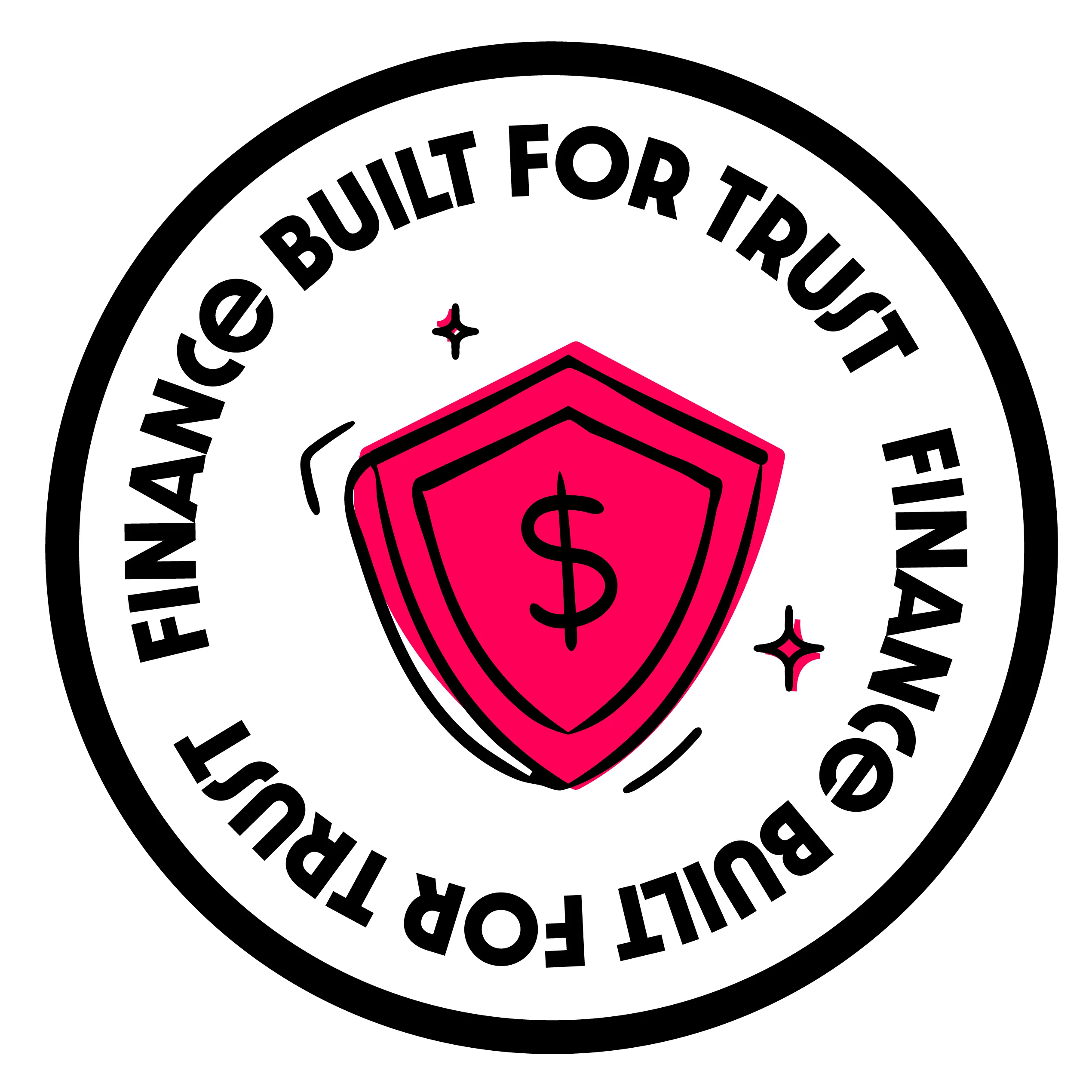 Sticker illustration symbolizing secure, trustworthy finance platforms built for reliability and trust.