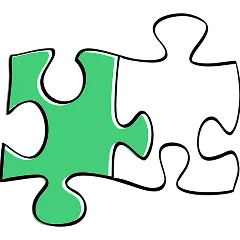 Two puzzle pieces fitting together