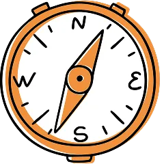 Compass icon representing direction