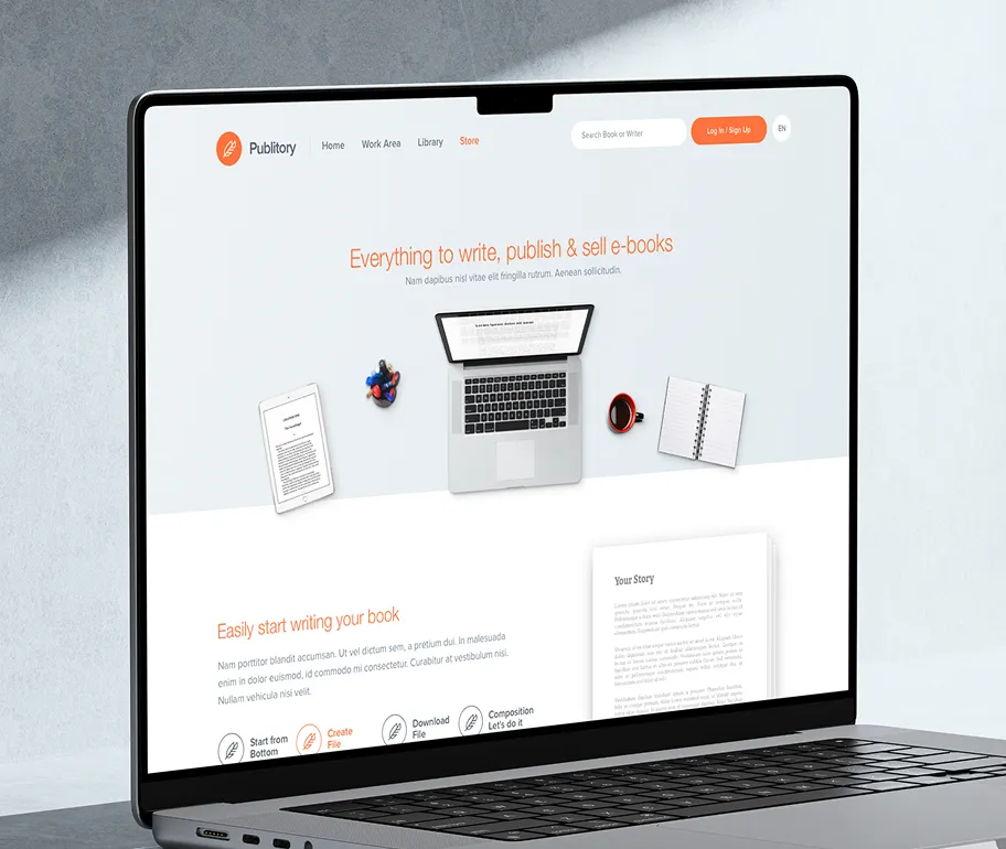 A digital platform showing an open project folder with a minimalist design, featuring a workspace and an annotation tool.